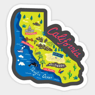 California map Sticker